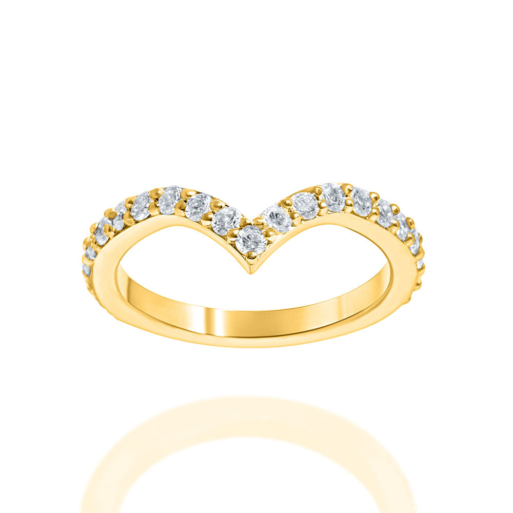 14K Yellow Gold & Diamond Semi Mount Halo Ring