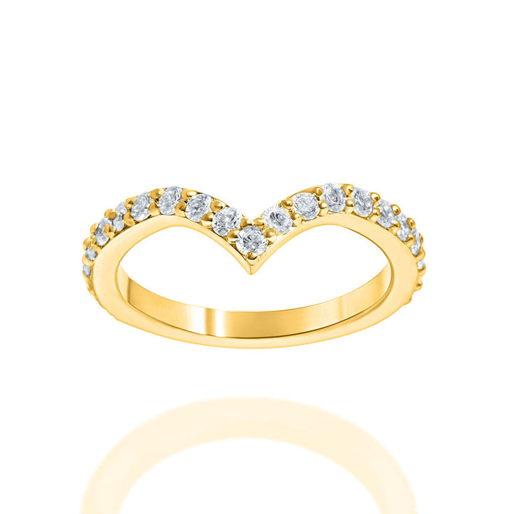 14K Yellow Gold & Diamond Semi Mount Halo Ring