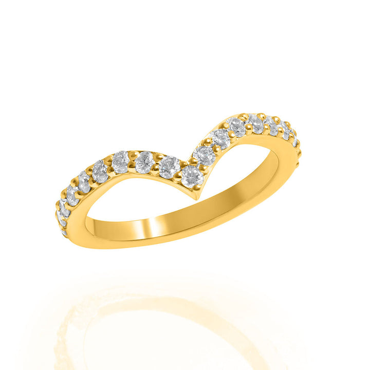 14K Yellow Gold & Diamond Semi Mount Halo Ring