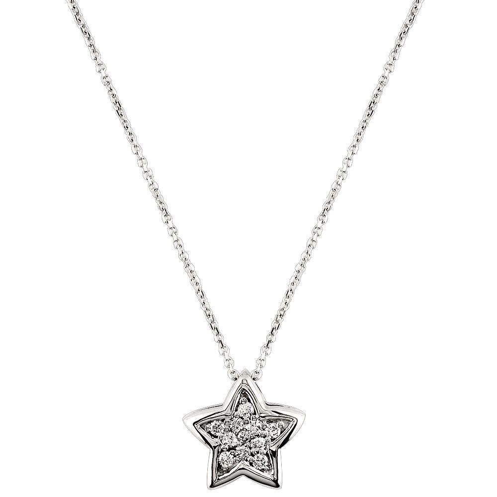 Diamond Star Pendant in 14K