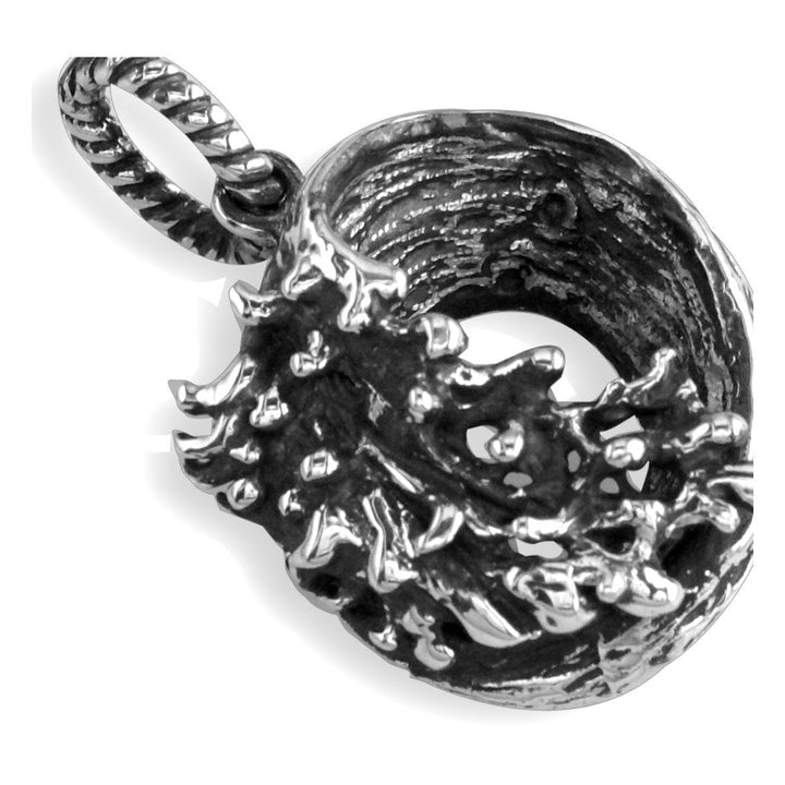 3D Wave, Enso Charm in Sterling Silver