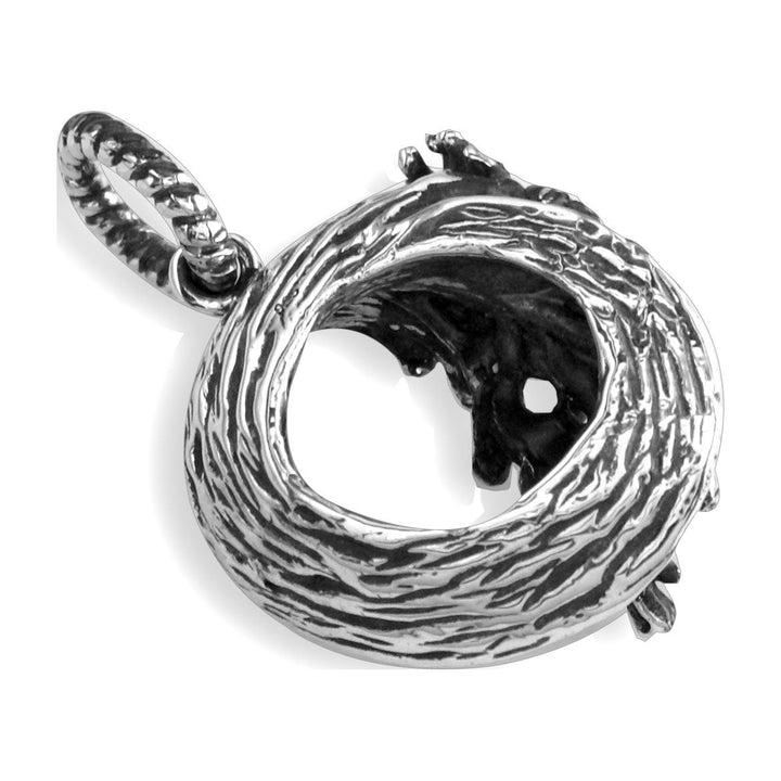 3D Wave, Enso Charm in Sterling Silver