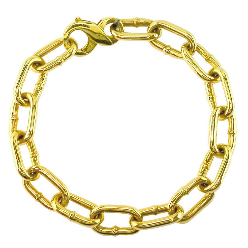Large Marked Oval Link Bracelet