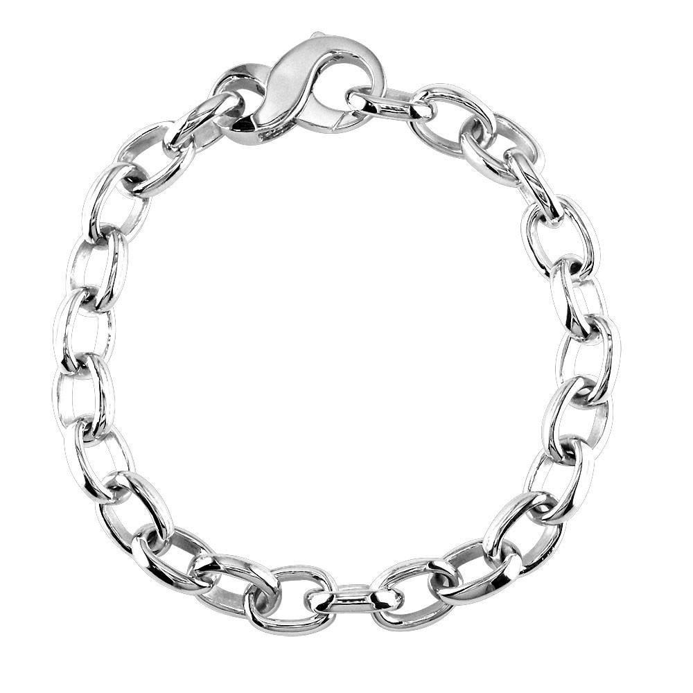 Open Oval Link Bracelet MB-Z12384W8.25