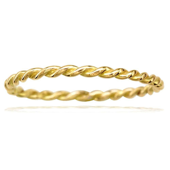 Thin Rope Ring in 14K Yellow Gold