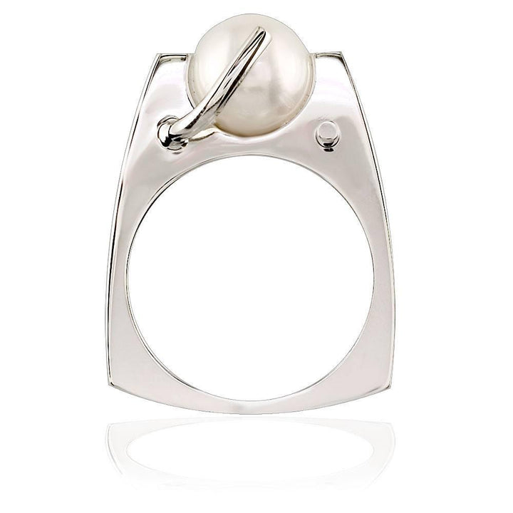 Designer Pearl Ring in 14K