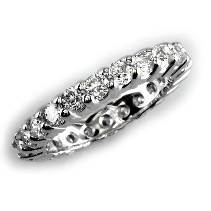 Round Diamonds Eternity Band, 2.55CT, 4.2mm in 14k White Gold