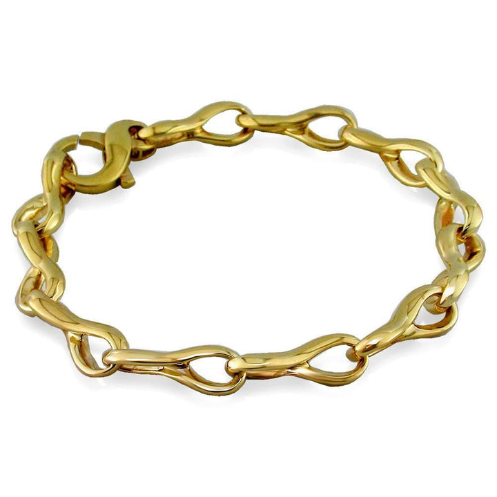 Infinity Link Bracelet in Sterling Silver, 8.5 Inches Long