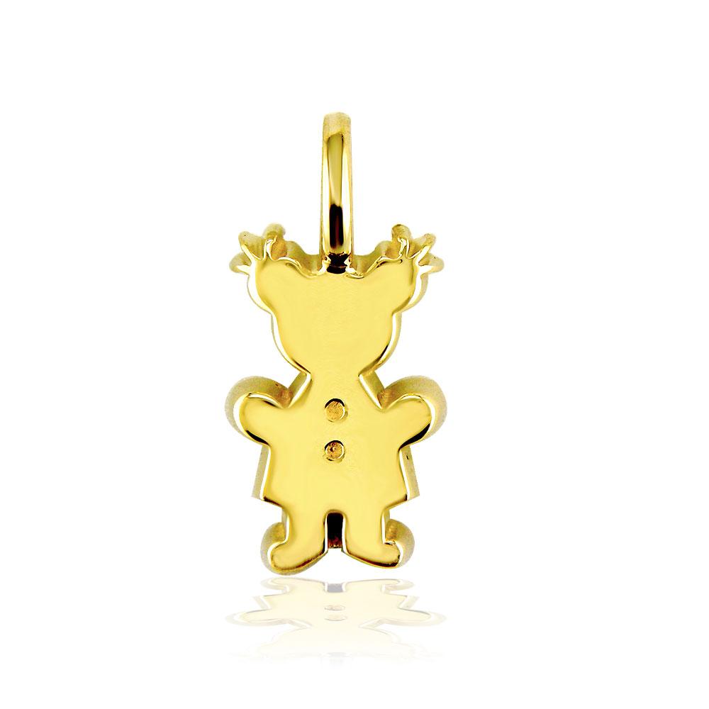 Classic Kids Medium Sziro Girl Charm for Mom, Grandma in 14k Yellow Gold