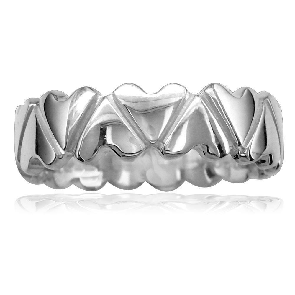 Eternity Heartsさん専用 Wide Hearts Eternity Ring in Sterling Silver – Sziro Jewelry