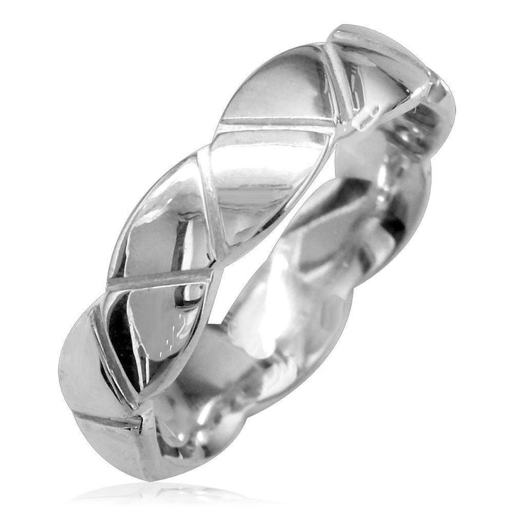 Triangle Eternity Ring in Sterling Silver