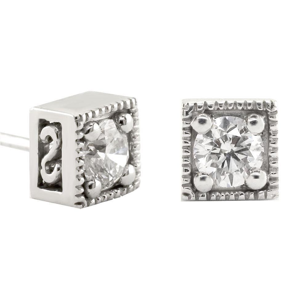 Diamond Earrings, 0.50CT Total in 18K