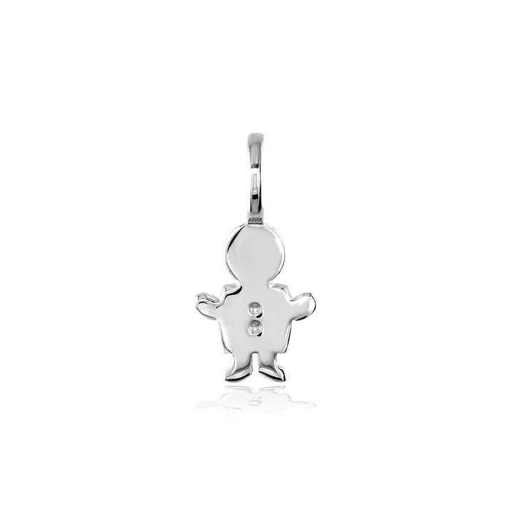 Classic Kids Mini Sziro Boy Charm for Mom, Grandma in Sterling Silver