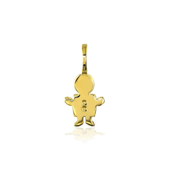 Classic Kids Mini Sziro Boy Charm for Mom, Grandma in 14k Yellow Gold