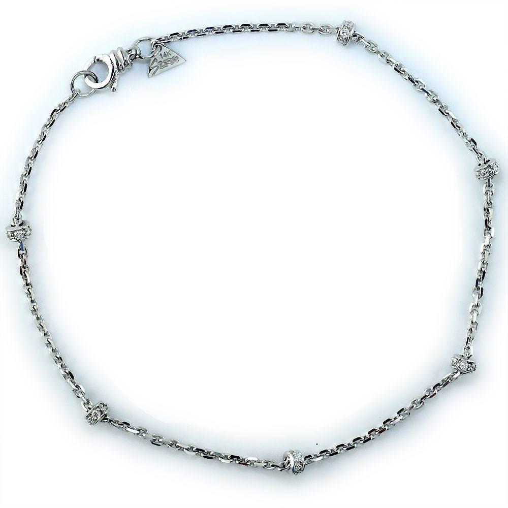 Diamond Roundell Anklet in 14K, 0.60CT