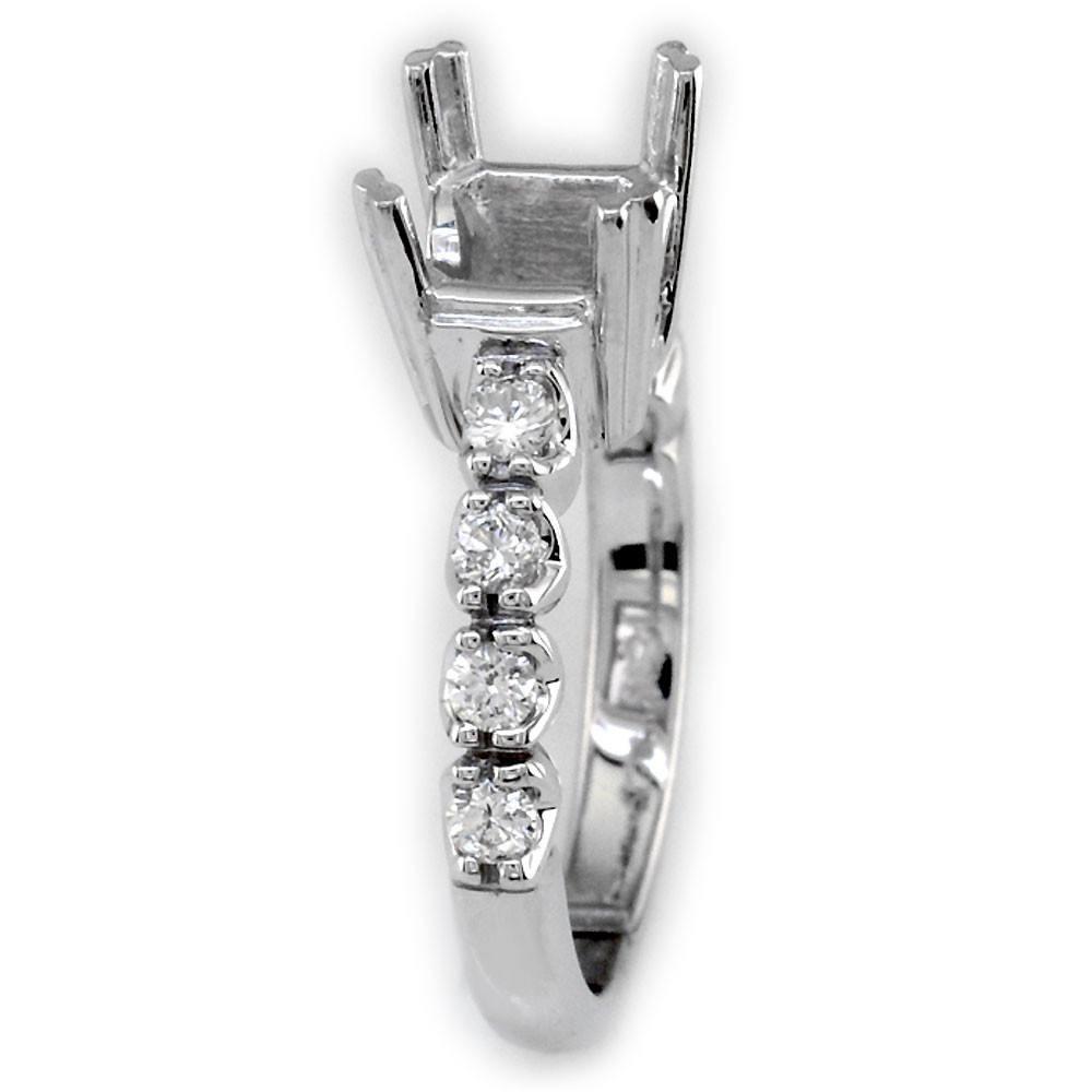 Diamond Engagement Ring Setting, 0.40CT in 18k White Gold