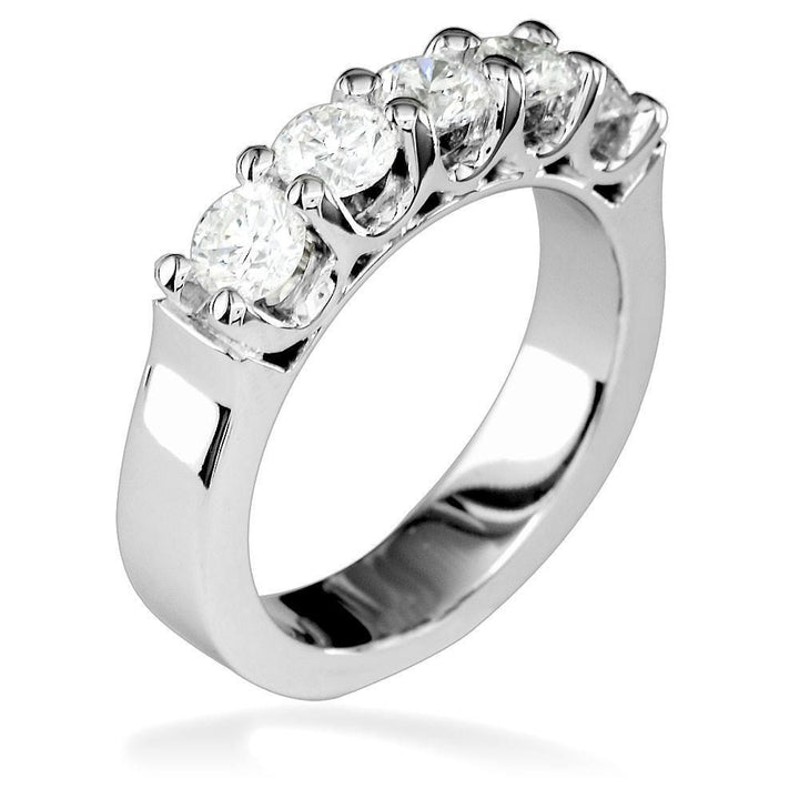 Shared Prong Diamond Band, 1.15CT