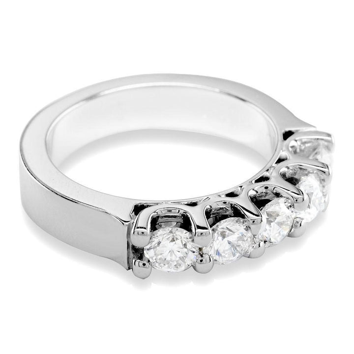 Shared Prong Diamond Band, 1.15CT