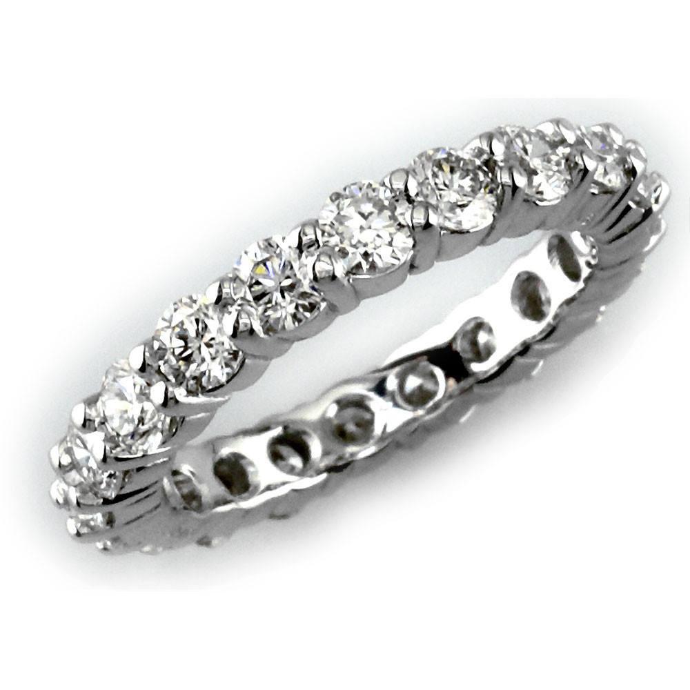 Round Diamonds Eternity Band in 18K, 2.10CT