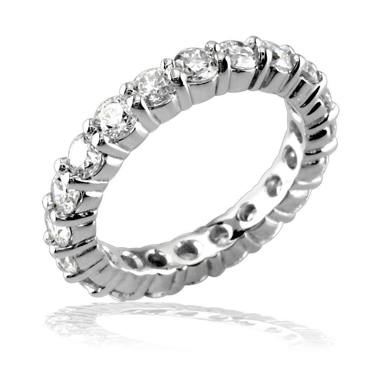 Round Diamonds Eternity Band in 18K, 2.10CT