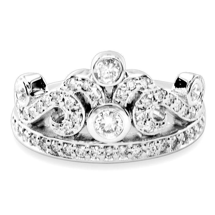 Diamond Tiara Ring, 0.93CT in 14k White Gold
