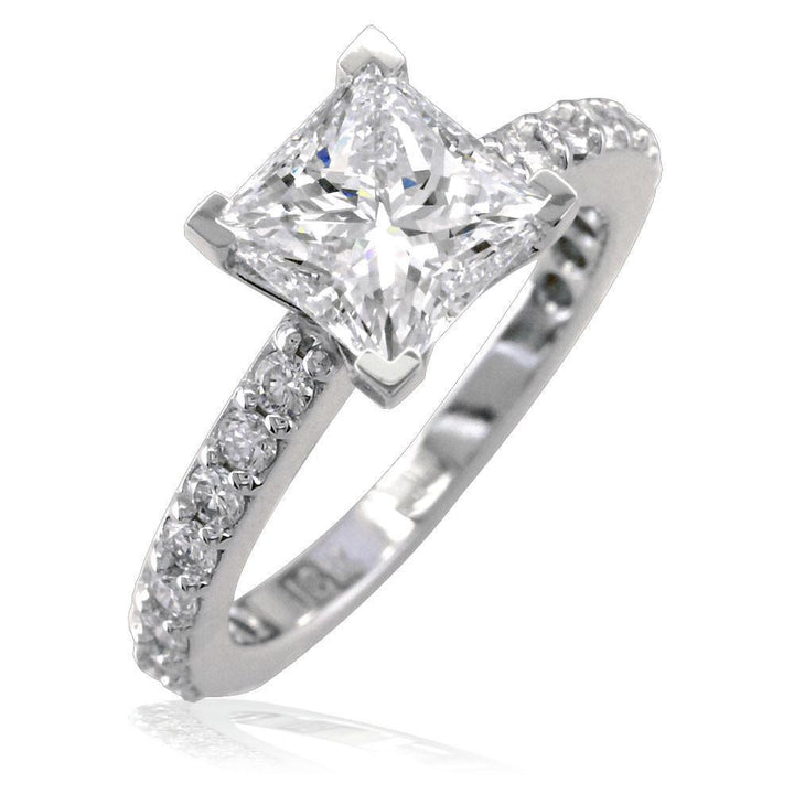 Diamond Engagement Ring Setting in 18K White Gold, 0.60CT