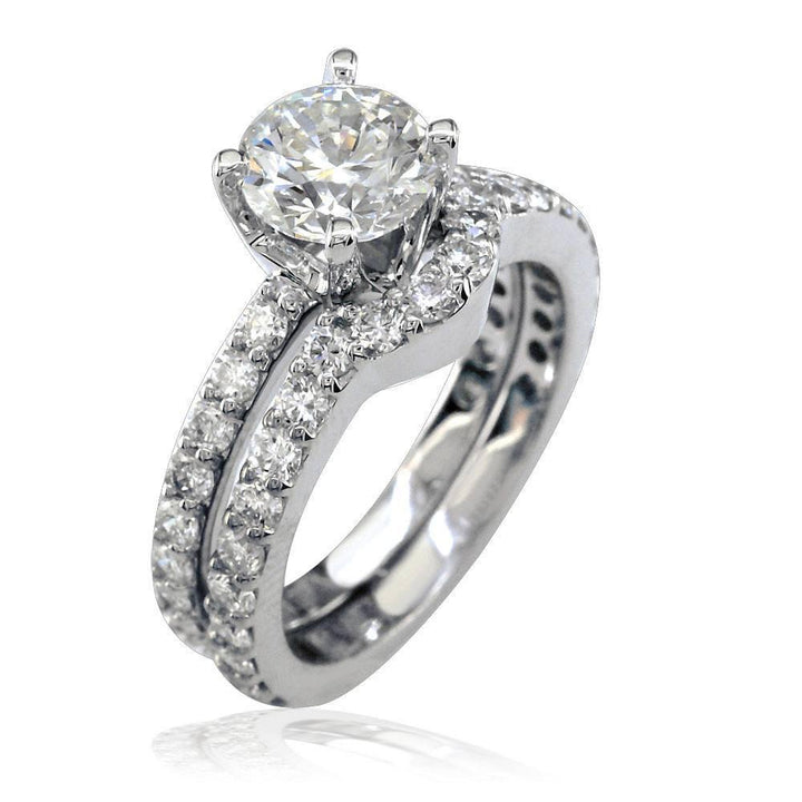 Diamond Engagement Ring Setting in 14K White Gold, 0.60CT