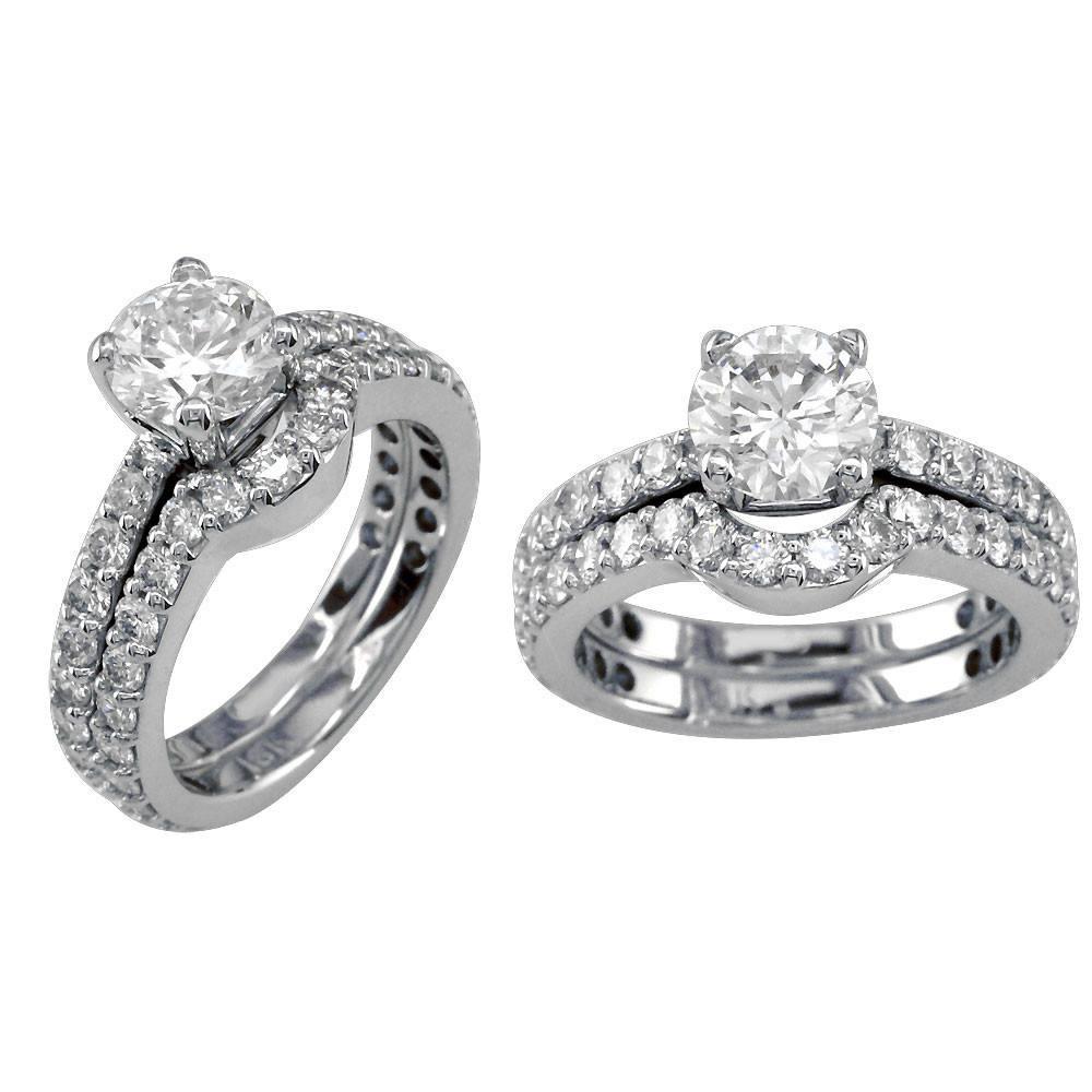 Diamond Engagement Ring Setting in 18K White Gold, 0.60CT