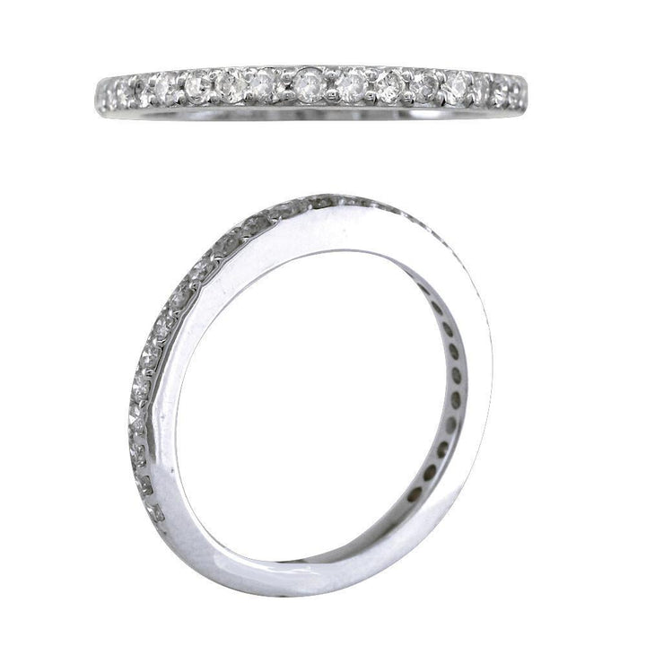 2mm Wide Diamond Wedding Band in 14K, 0.30CT