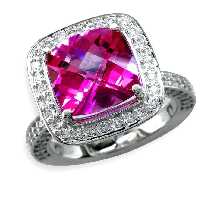 Blush Topaz and Diamond Ring in 18K
