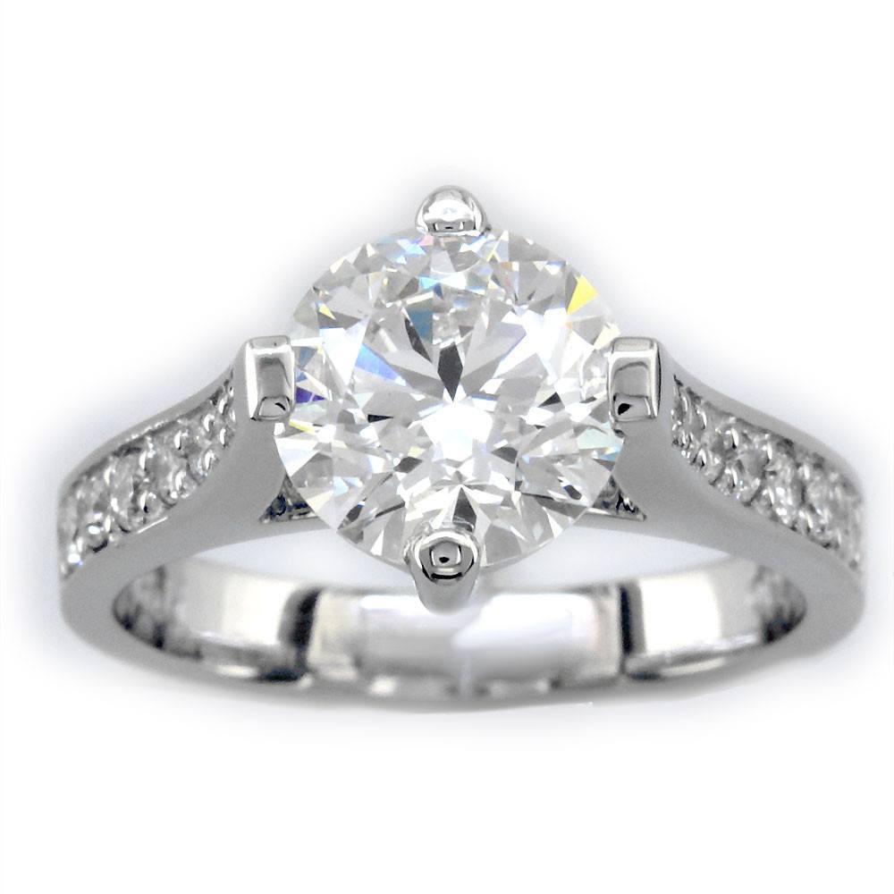 Diamond Engagement Ring Setting in 18K White Gold, 0.30CT