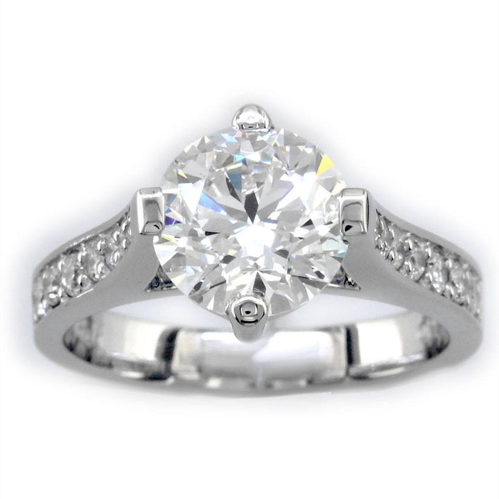 Diamond Engagement Ring Setting in 18K White Gold, 0.30CT