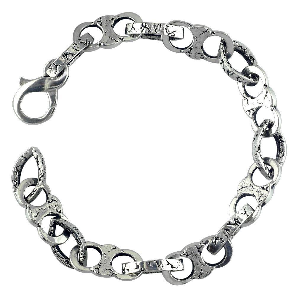 Stone Links Sterling Silver Bracelet