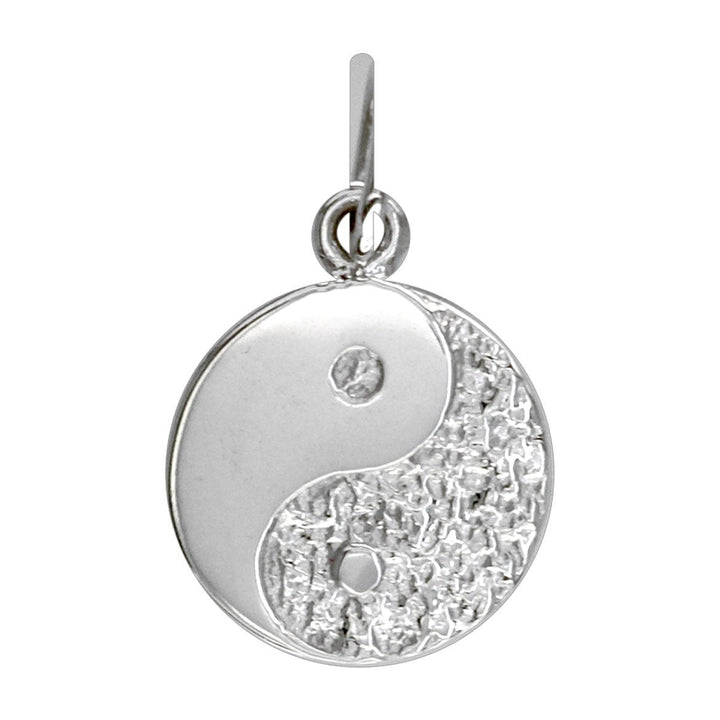 Mini Yin and Yang Charm in 14K White Gold