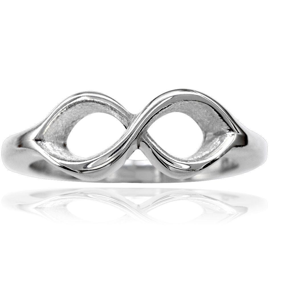 Infinity Ring 7mm in Sterling Silver