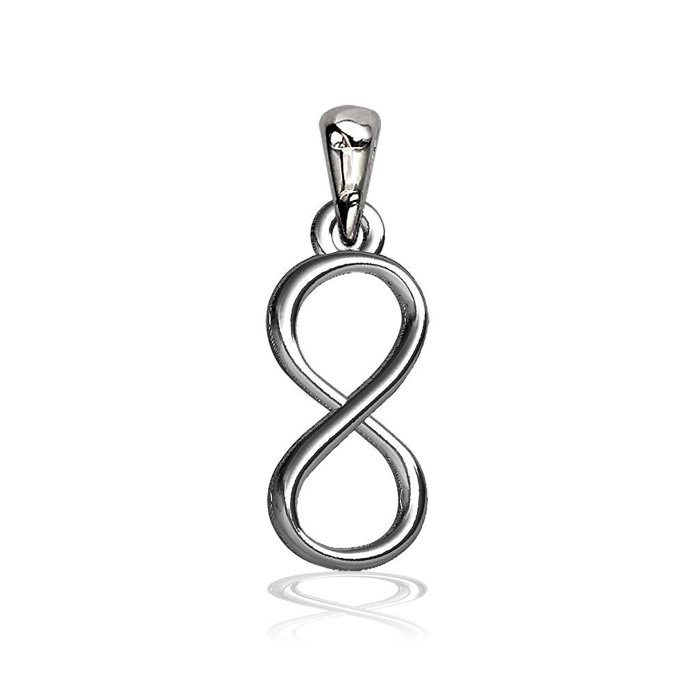 Medium Infinity Symbol Charm,7mm in 14K White Gold