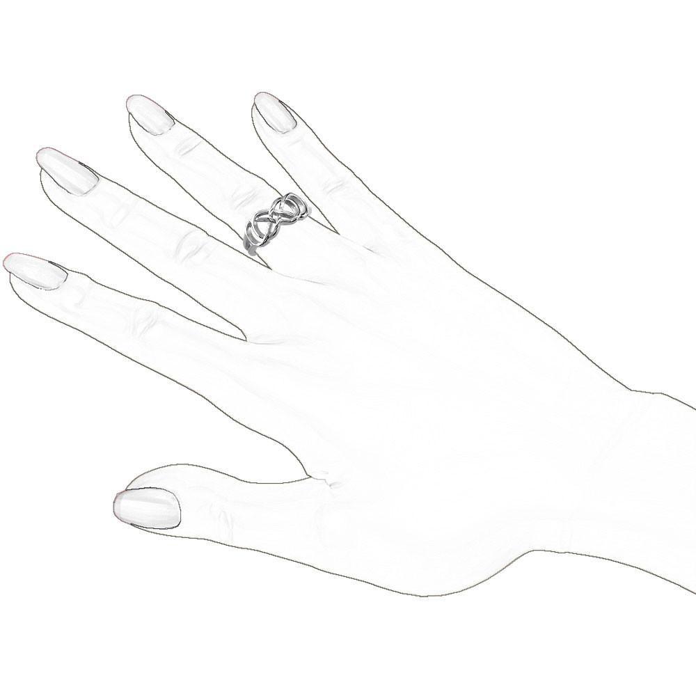 Double Infinity Symbol Ring,Best Friends Forever Ring,8mm in 14k Yellow Gold