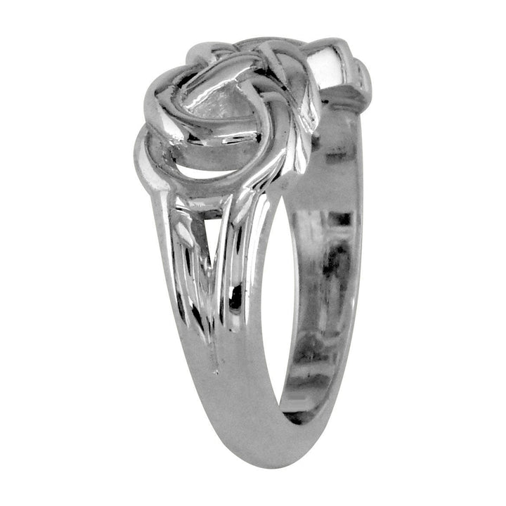 Large Double Infinity Ring, 9.5mm Wide in 14k White Gold