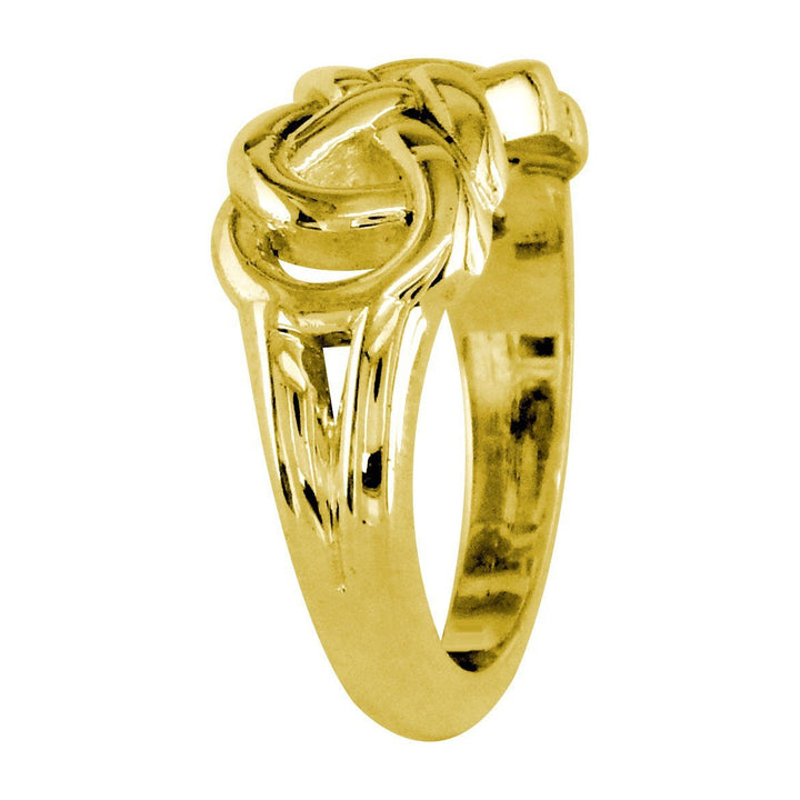 Large Double Infinity Ring, 9.5mm Wide in 14k Yellow Gold
