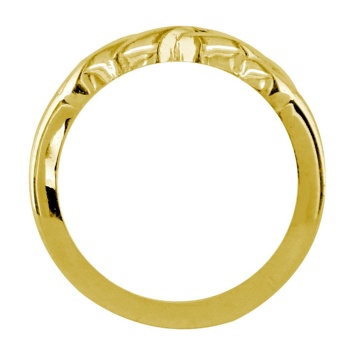 Large Double Infinity Ring, 9.5mm Wide in 14k Yellow Gold
