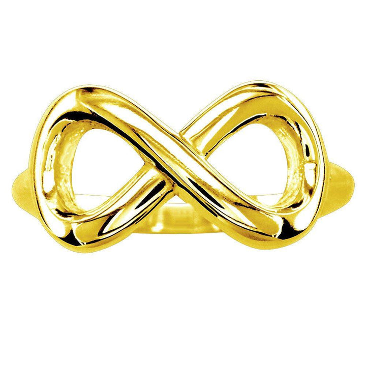 Wide Flowing Infinity Ring in 14k Yellow Gold