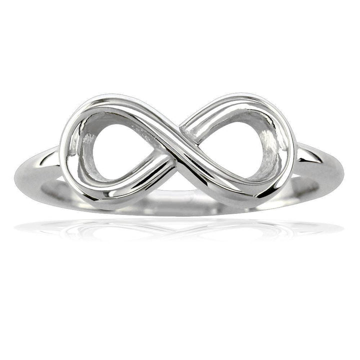 Small Flowing Infinity Ring in 14k White Gold