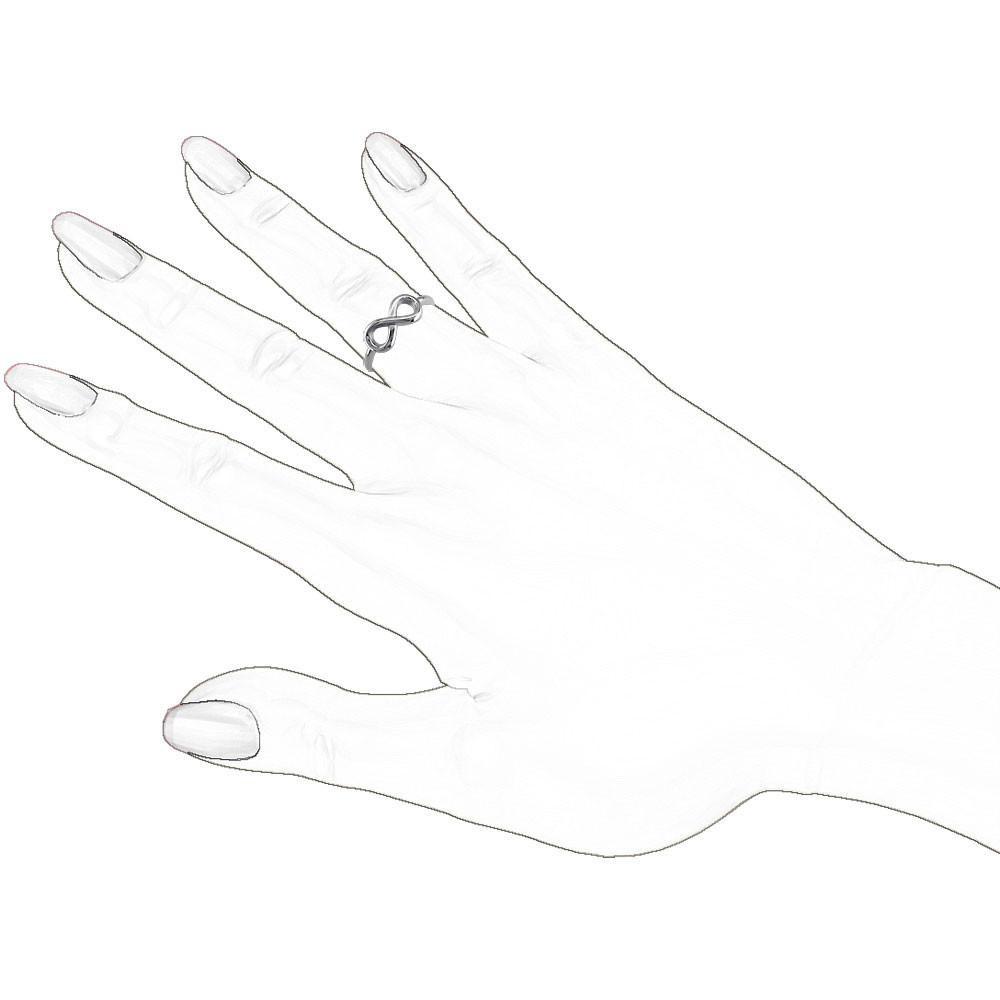 Small Flowing Infinity Ring in 14k White Gold