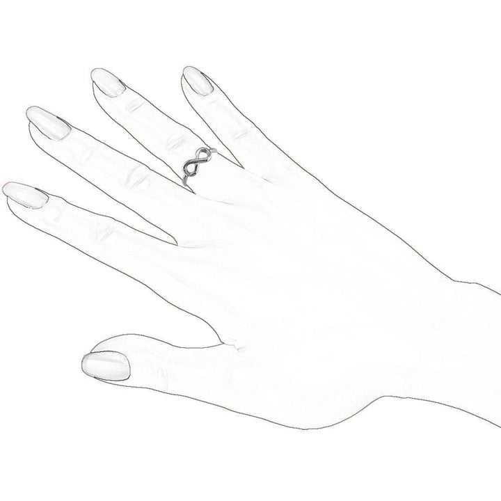 Small Flowing Infinity Ring in 14k White Gold