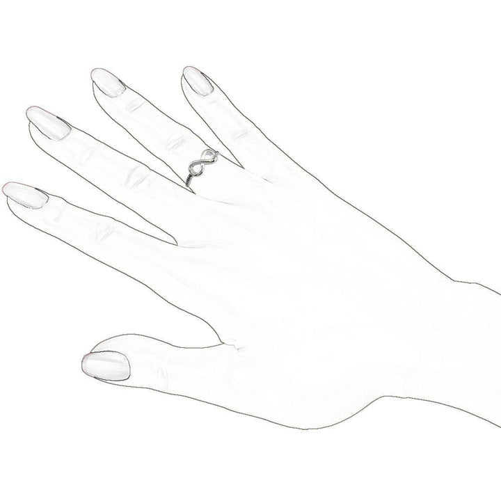 Infinite Love Flowing Infinity Ring in Sterling Silver