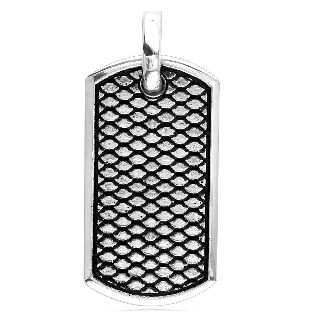 Sziro Girl Dog Tag Charm for Dad, Mom in Sterling Silver