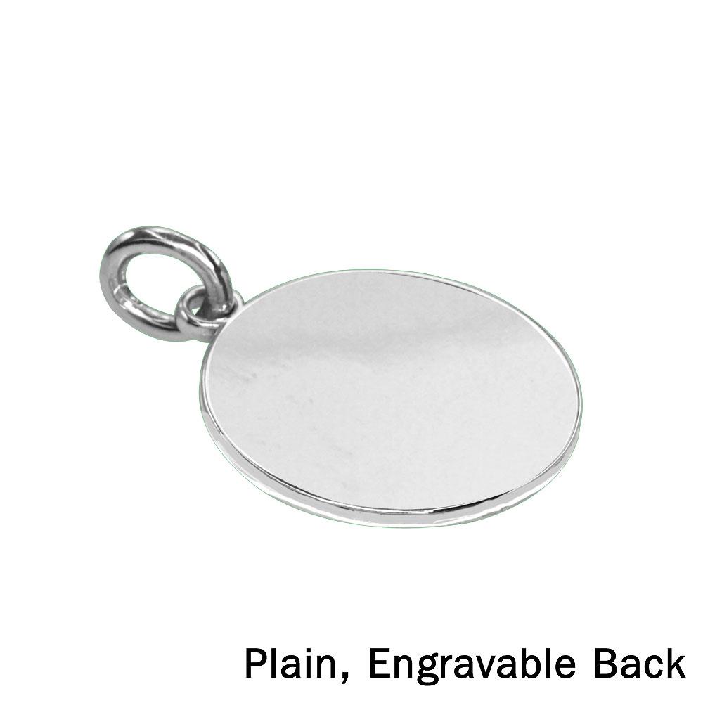 P - Medium Solid 925 Sterling Silver with Black Finish Szira Collection Paw and Hearts Monogram Initial P Charm, Pendant, Key Ring, for Dog, Cat or Person