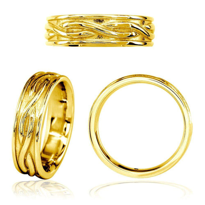 Infinity Wedding Band in 14K Yellow Gold, 6mm