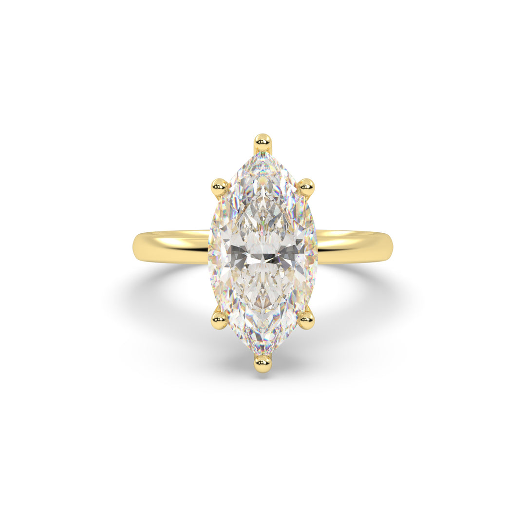 4.5CT Marquise Shape Lab Diamond Engagement Ring