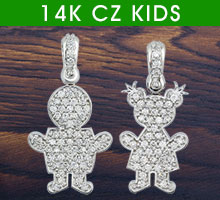 14K CZ Kids